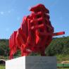 Buy cheap Large Outdoor Spray Painted Steel Cow Metal Sculpture For Decoration By Highway from wholesalers
