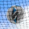 Buy cheap PE Braided Portable Beach Tennis Net Knotless PVC Tarpauline tennis net from wholesalers