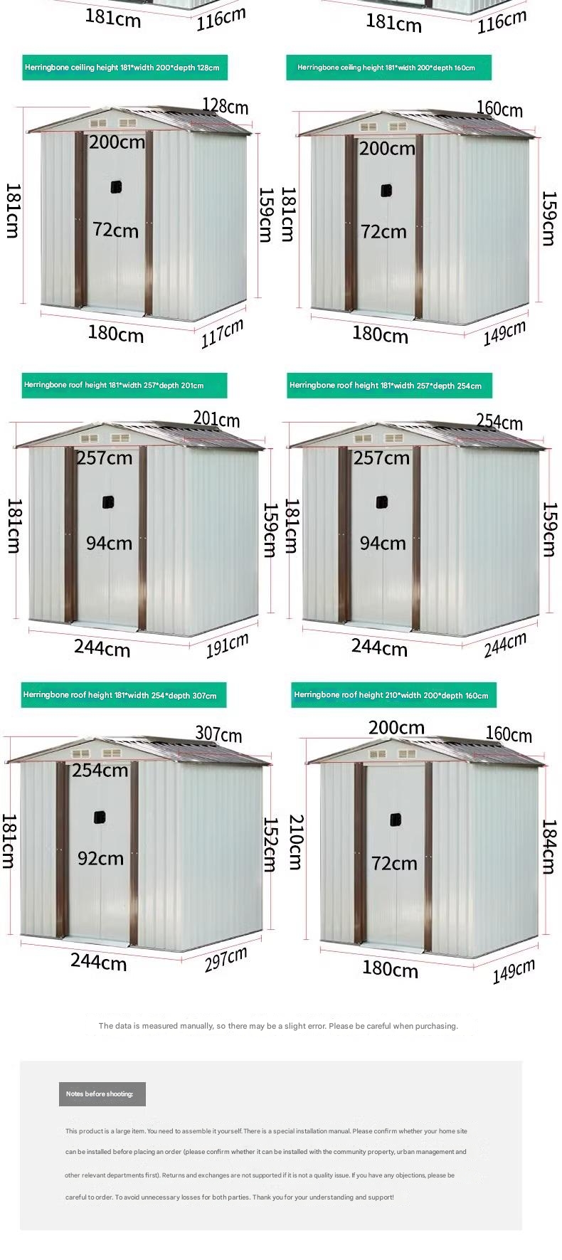 Roof Composite House for Steel Structure Outdoor Storage Room within Postmodern Design Style