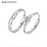 Buy cheap 0.21cm 0.071oz Sterling Silver Jewelry Rings ODM Rhinestone Zircon Engagement Ring from wholesalers