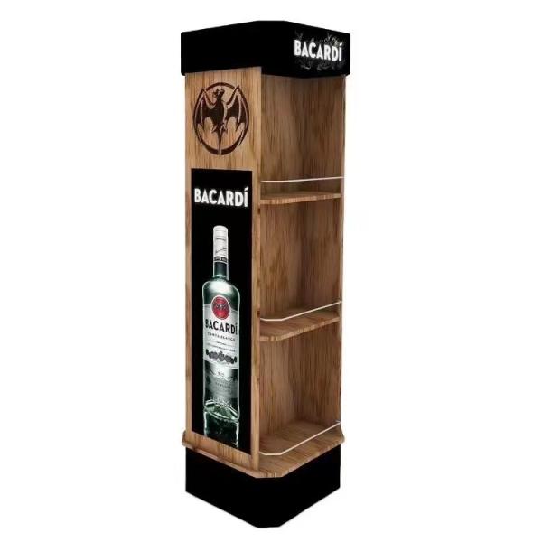 Buy cheap Customized Wooden Display Rack Wooden Barcadi Display Stand Rum Retailing Idea for Retail Store from wholesalers