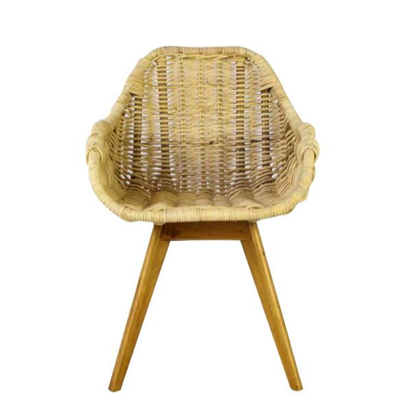Buy cheap Dining Room Polyethylene Rattan Wicker Chairs Furniture Mixed Wood Legs from wholesalers