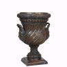 Buy cheap Golden Cast Iron Decor Antique Cast Iron Flower Pots / Metal Garden Urns Planters from wholesalers
