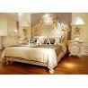 Buy cheap Italy antique luxuxy bedroom furniture master wooden leather bed LS-A118A from wholesalers