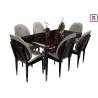 Buy cheap High Gloss Painting Ebony Veneer Armless Dining Chair NAPA Leather from wholesalers