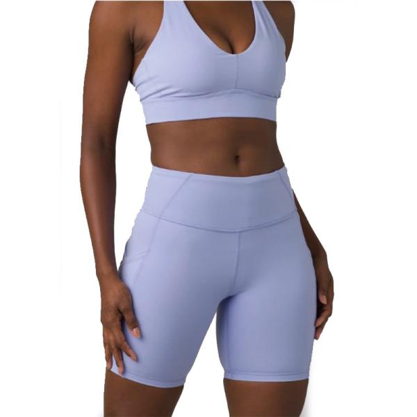 Quick Dry Summer Nylon Spandex Sport Yoga Short Leggings Running Gym Shorts for