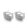 Buy cheap White 925 Silver CZ Earrings 1.69g 7mm Cubic Zirconia Stud Earrings from wholesalers