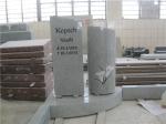 European style flower shape white marble upright headstone