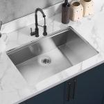 FOOK SINK Handmade Underment 304 Stainless Steel Signle Bowl Kitchen Sink with