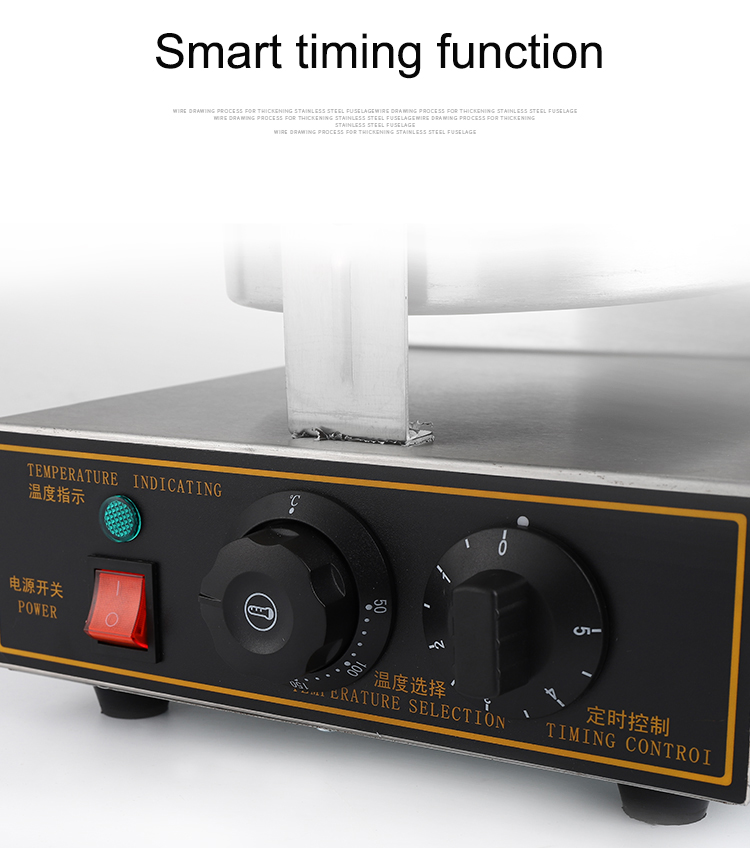 Non-Stick Commercial Waffle Maker Machine for Single Belgian Waffles 250*320*195mm