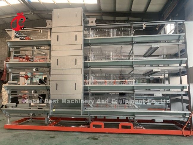 H Shaped H Type Broiler Chicken Cage With Sliding Door 450cm2 Area/Bird Video Installation Included Ada
