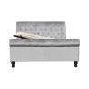 Buy cheap Professional Factory King Size Grey Crush Velvet Fabric Bed With Crystal Buttons from wholesalers