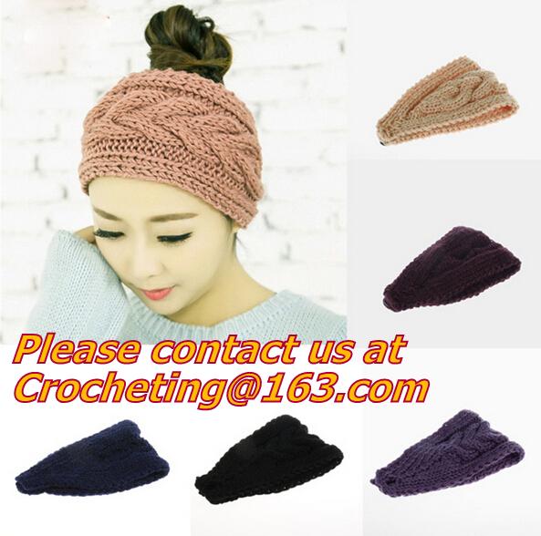 Cute Crochet Headbands Hair Head Band Bow Kid Baby Girl Accessories Knitted