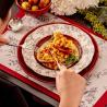 Buy cheap Floral Red Table Mat Included 6-Piece Porcelain Dinnerware Set For Chinese Year from wholesalers