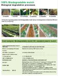 100% Biodegradable mulch, biological degradation processes, fruit box,flower pot