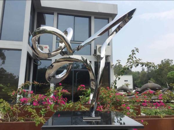 Buy cheap Outdoor Abstract Small Garden Sculptures , Modern Stainless Steel Sculpture from wholesalers