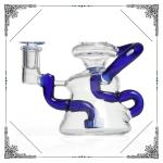 8 Inches Showerhead Perc Bongs Smoking Glass Recycler 5mm Thickness
