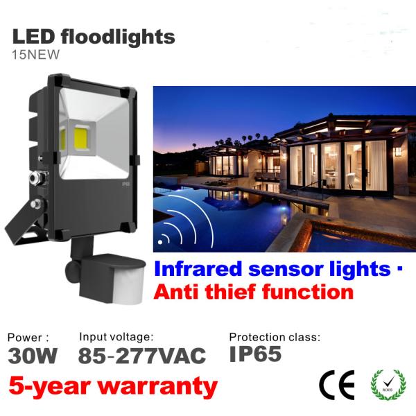 Buy cheap 30W PIR Infrared induction Motion sensor Outdoor LED Floodlight lighting Flood light from wholesalers