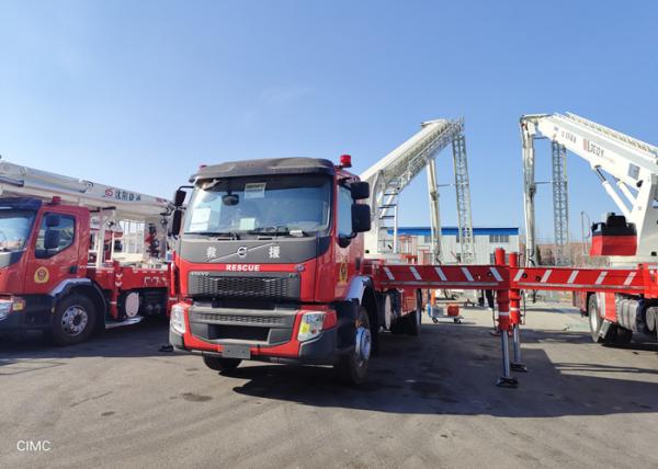 Buy cheap 250kw 32 Meters Aerial Ladder Fire Truck with 3500L Liquid Tank 6x4 Drive from wholesalers