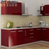Buy cheap Modern L Shape Kitchen Cabinets in White Gloss Lacquer Finish with Solid Wood Doors from wholesalers