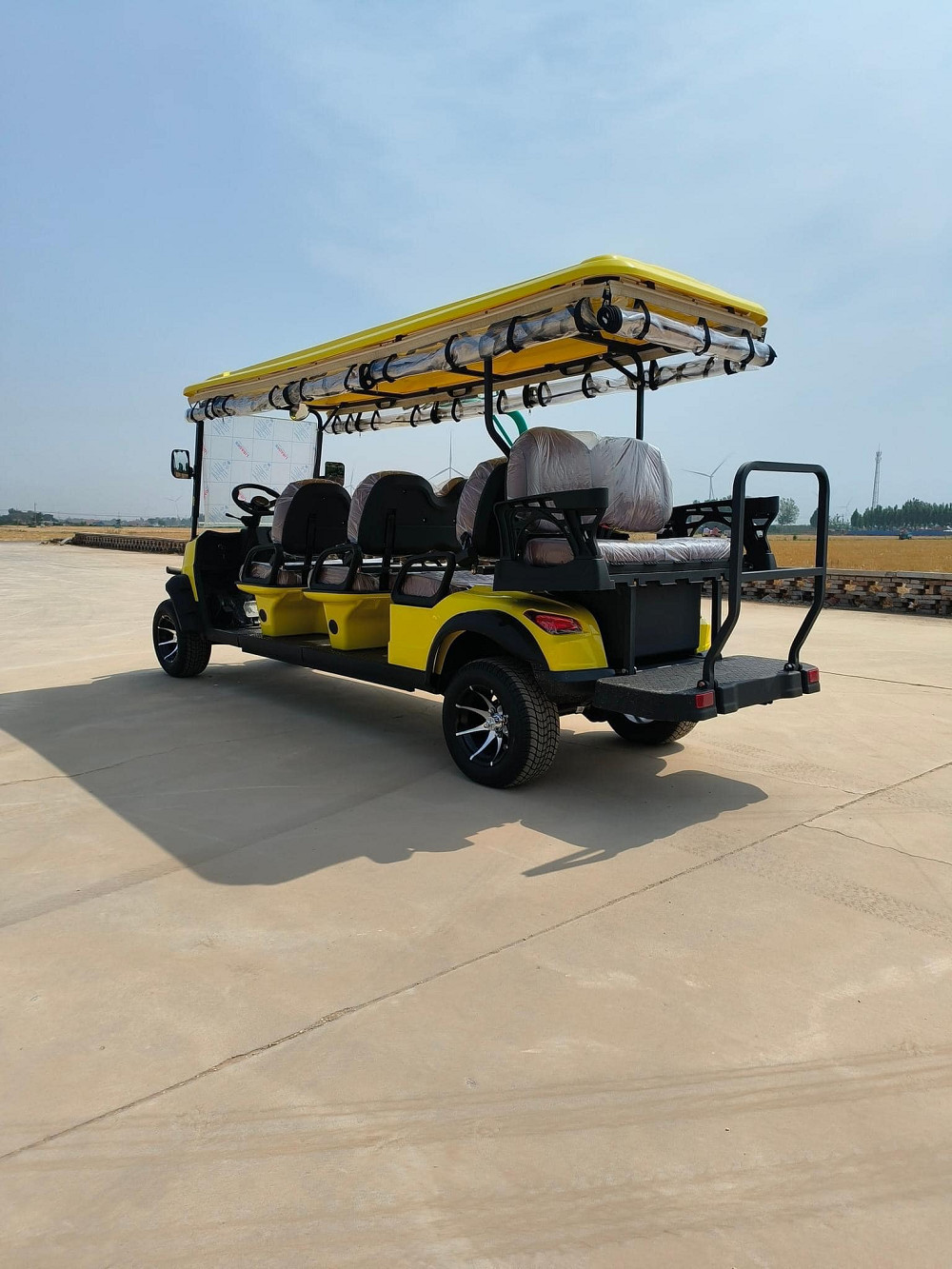 72V Lithium Electric Street Legal Buggy Golf Cart 5000Kw Electric Sightseeing 8 Seater