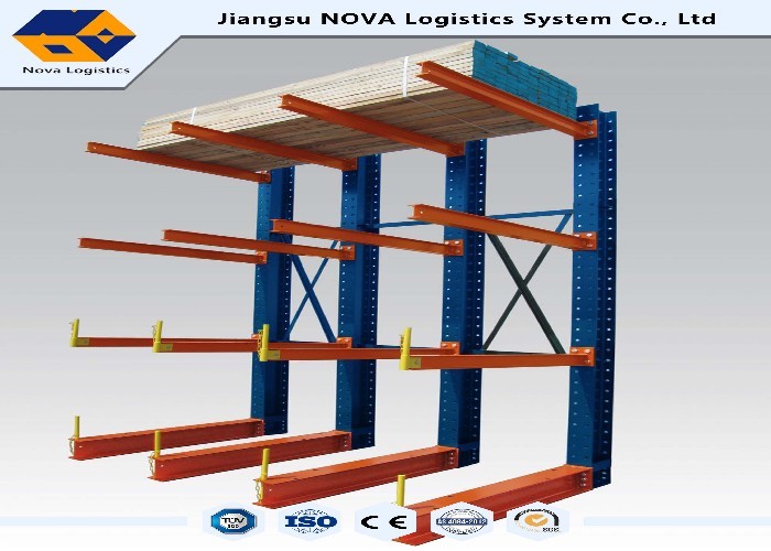 Supply Chain 800 mm Length Cantilever Storage Racks 100 Kg Upright Load