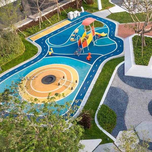 Eco - Friendly 8mm Thickness Colorful Rubber Safety Tiles