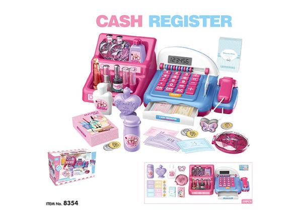Buy cheap 14 " Beauty Sets Pretend Shopping Cashier Children's Play Toys W / Caculation LED Screen 19Pcs from wholesalers