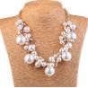 Buy cheap Luxury diamond bright gold imitation pearl necklace from wholesalers