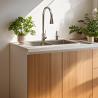 Buy cheap Customizable Double-Door Storage Cabinet For Kitchen And Dining Room Modern Wood Panel With Sink And Faucet from wholesalers