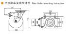 Aluminum 4 Caster Wheels Heavy Duty Castors Zinc Coating 100mm