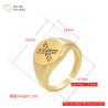 Buy cheap Adjustable Rhinestone Diamond Initial Ring , Chunky Zircon Gold Plated Letter Ring from wholesalers