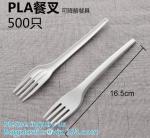 PLA cutlery |knife|fork|spoon,EN13432 certificate PLA Cutlery fork,Disposable