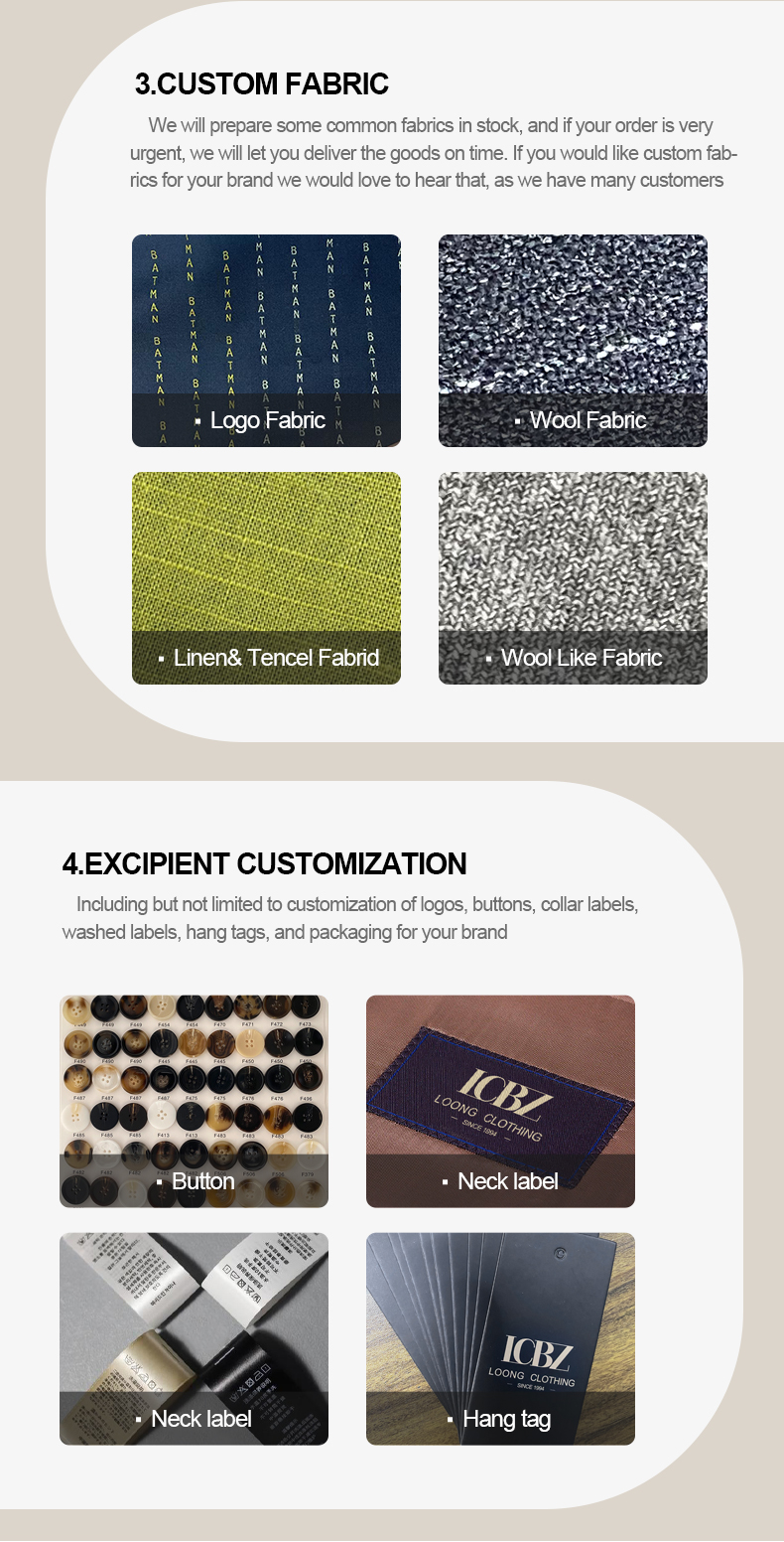 Customized Logo Printing Chenille Men's Winter Double-Breasted Suit Jacket Business