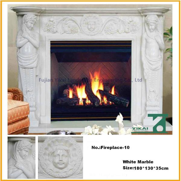 Buy cheap Stone Marble Electric Fireplace Carved Granite Mantel for Indoor Decoration from wholesalers