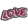 Buy cheap 2019 Trendy Pink LOVE Embroidery Sequin Patch Applique For Denim from wholesalers