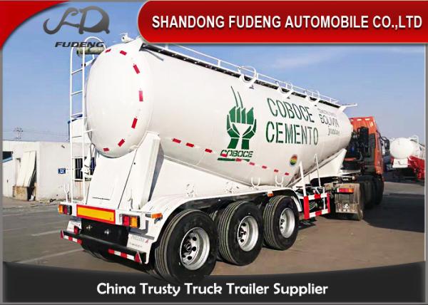 Buy cheap 55 CBM Cement Bulk Trailer Steel Tank Body / Tri Axle Cement Bulk Truck from wholesalers