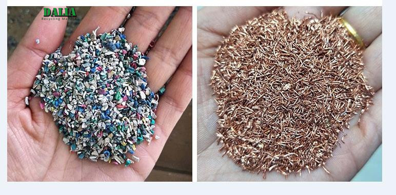 99.9% Purity Copper Wire Granulator Separator , Automatic Cable Granulator Machine