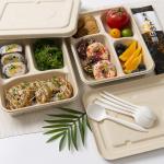 Cornstarch Lunch Compartment Food Container Biodegradable Disposable
