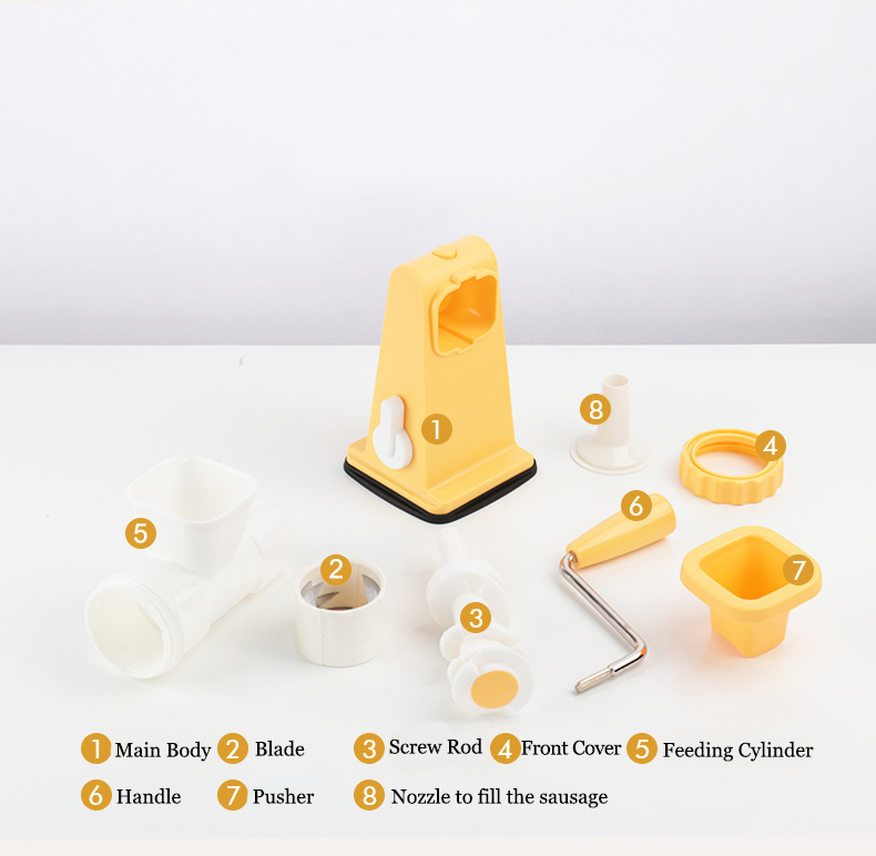 Multifunction Meat Mincer Sausage Maker ABS PC Household Hand Crank