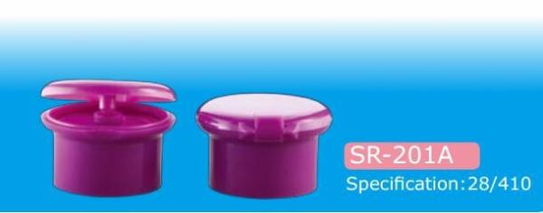 Φ28/410 PP/PET round flip top cap for cosmetic plastic bottle closure,smooth