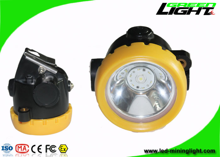 PC Material Led Cordless Mining Cap Lights Yellow Cover With 18650 Li - Ion Battery