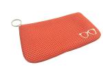 Portable Soft Sunglasses Pouch / Zipper Eyewear Cases with Embroidery Logo