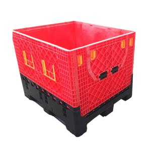 China cheap large foldable collapsible plastic pallet box  bulk container collaps plastic pallet box on sale