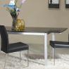 Buy cheap Customizable 170cm Length Glass Top Dining Table Heat Resistant With Iron Legs from wholesalers