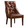 Buy cheap CE Retro leather armchair wooden frame from wholesalers