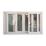 Buy cheap Windproof Hurricane Mirror Insulated Fix Glass 2 Track Pvc Windows White Frame from wholesalers
