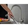 Buy cheap Pull Down Flexible Brushed Nickel Kitchen Faucet 10 - 90 Degree Working Temp ROVATE from wholesalers