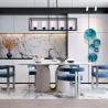 Buy cheap American rectangular wrought iron chandelier dining room kitchen bar glass lighting(WH-CI-160) from wholesalers