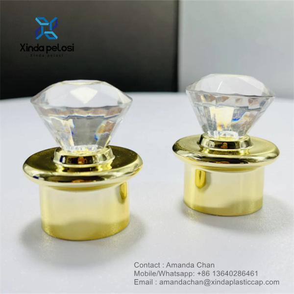 Buy cheap Luxury custom Gold PP Plastic Lid Perfume Bottle Screw Cap For Cosmetic Bottles from wholesalers